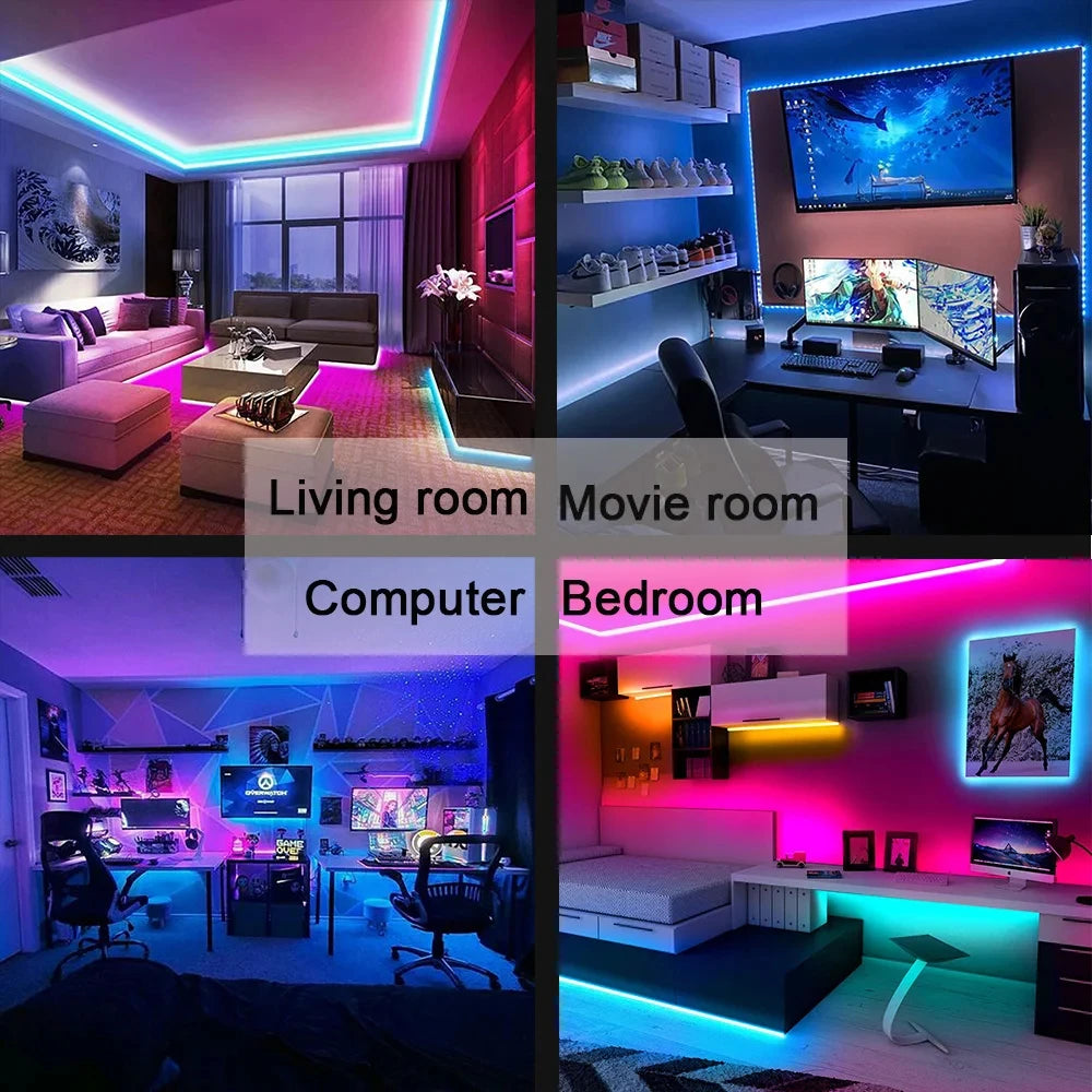 Led USB Strip Light Color Changing 5050 RGB LED Flexible Lights Bluetooth  for Children Gaming Room Home Party TV Backlight