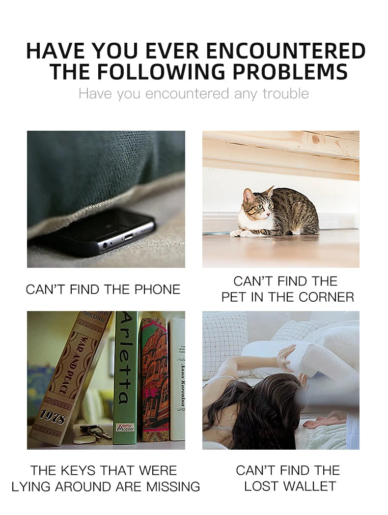 HOMEFISH Mini Bluetooth 5.0 Tracker AntiLost Device Round Pet Kids Bag Wallet Tracking Smart Finder Locator