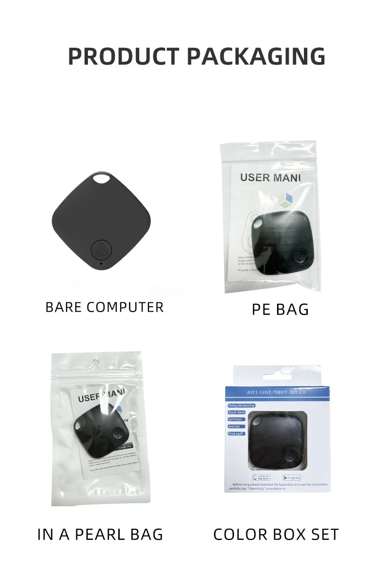 HOMEFISH Mini Bluetooth 5.0 Tracker AntiLost Device Round Pet Kids Bag Wallet Tracking Smart Finder Locator