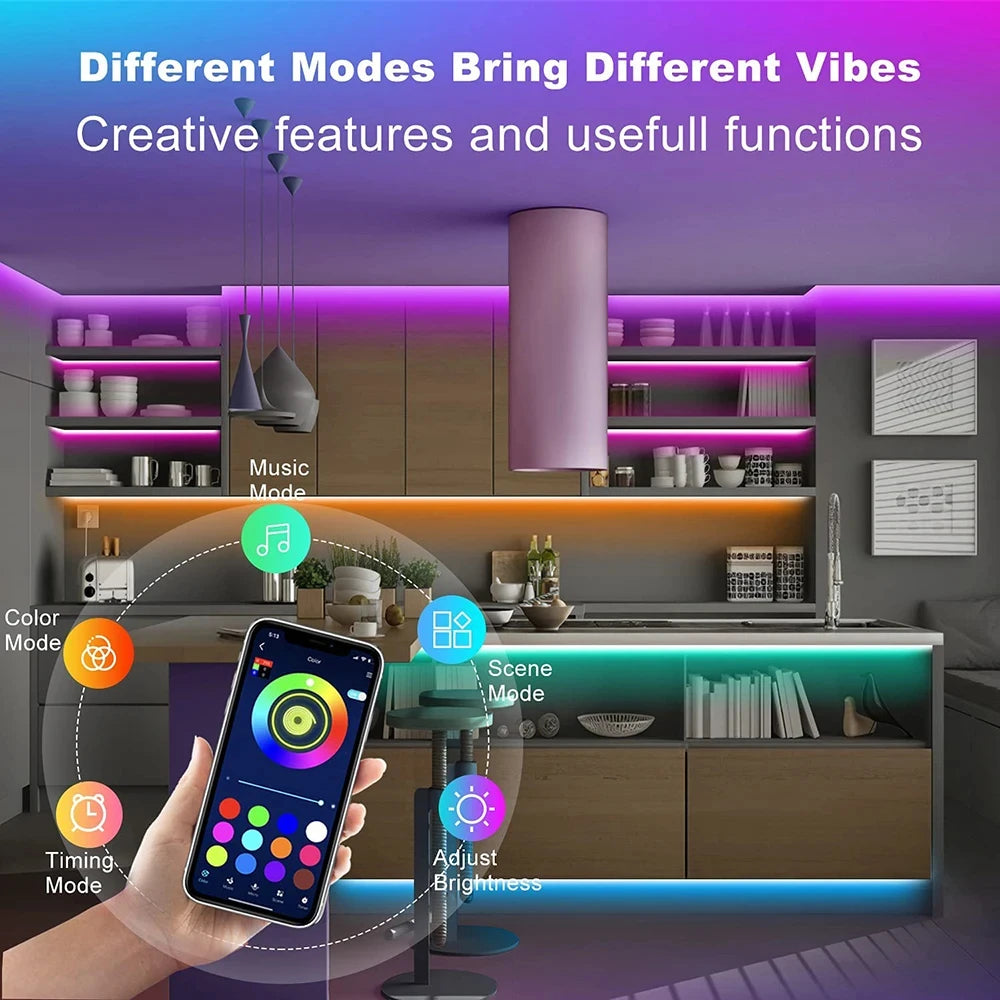 Led USB Strip Light Color Changing 5050 RGB LED Flexible Lights Bluetooth  for Children Gaming Room Home Party TV Backlight