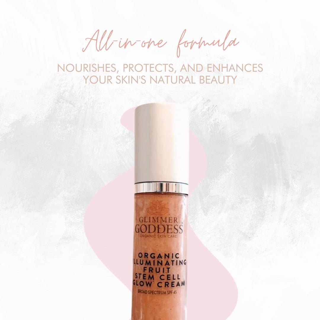 Organic CC Cream with SPF 45 – Illuminating Fruit Stem Cell Glow Cream with Reef-Safe Sunscreen